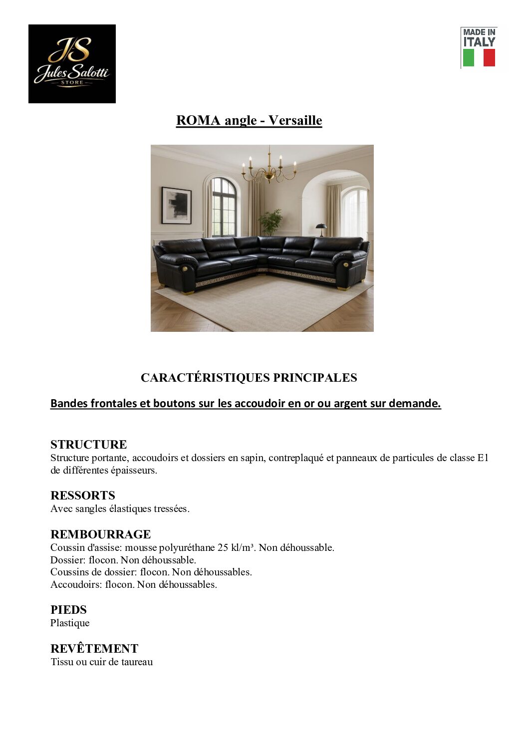 F.T. MODEL ROMA angle Versaille Roma Versailles